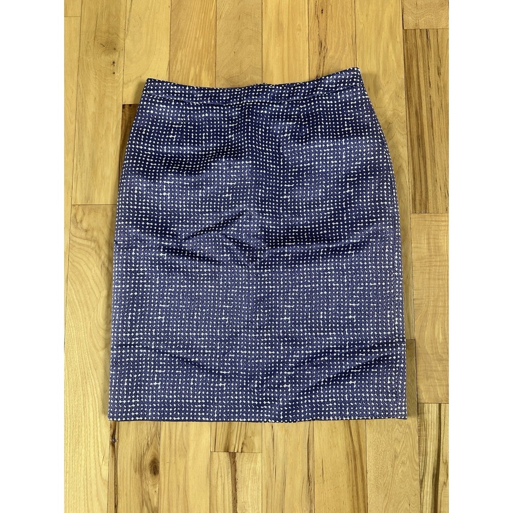 Tory Burch Geometric Pencil Skirt Cotton Wool Silk Zip Women's Size 8 Corpcore‎